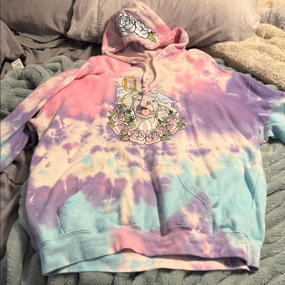 Urban suburban tie dye angel stairway to heaven hoodie